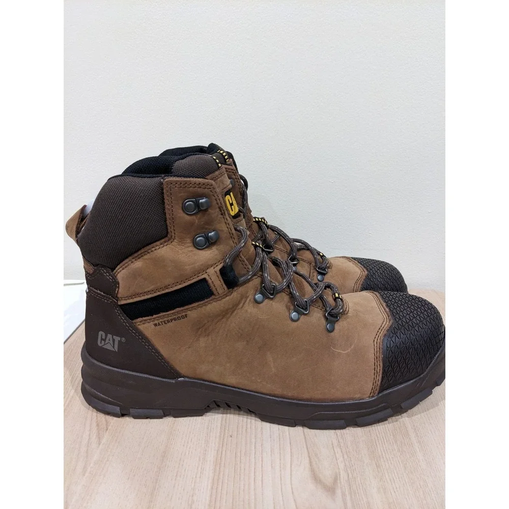 CAT Accomplice X Waterproof Steel Toe‎ Work Boot Men's Size 14 Brown Safety NEW